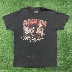 NBA YoungBoy Never Broke Again Drill Trap Rap Black Tee